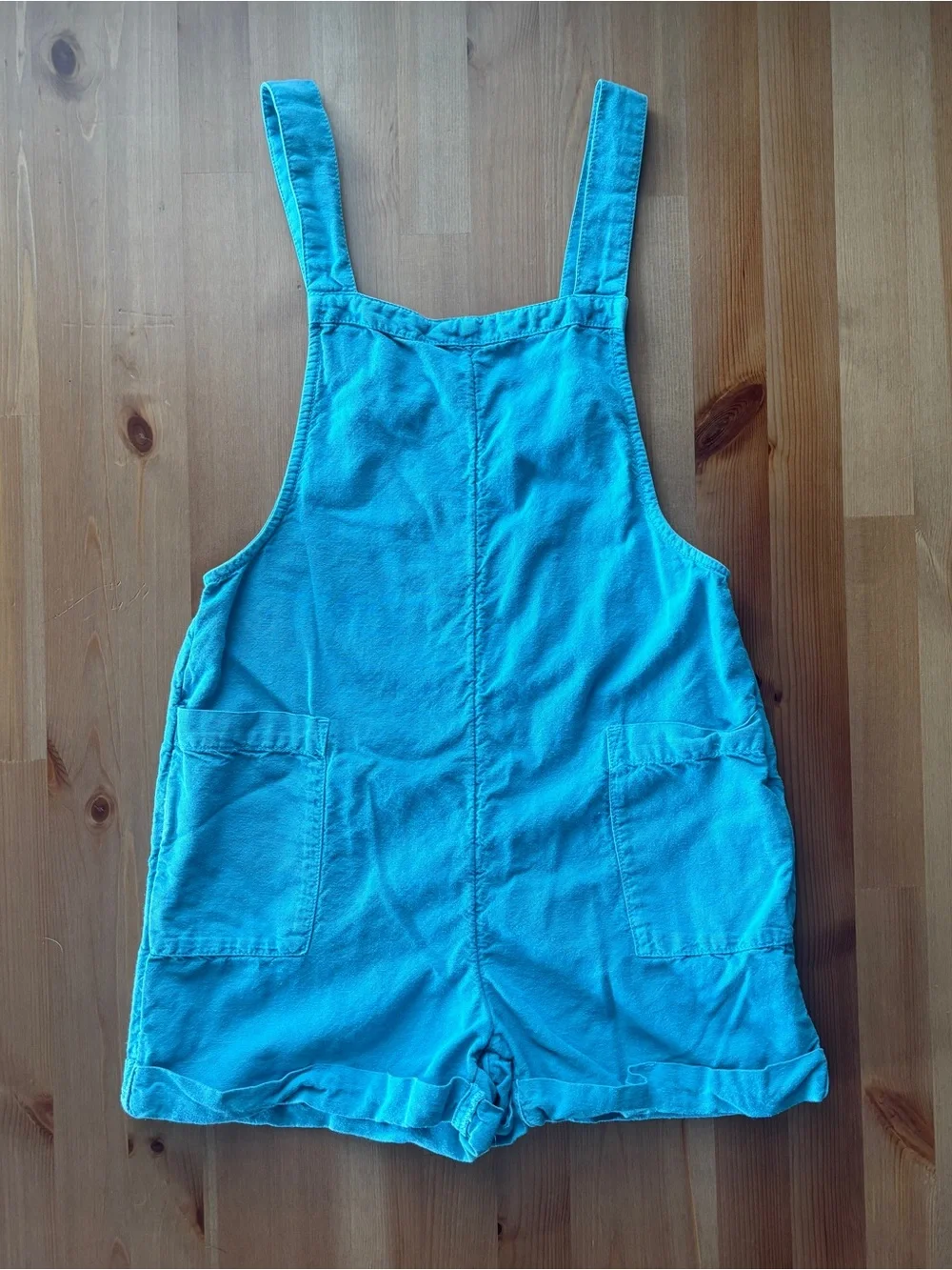 Girls O’Neill blue starlette short overalls with adjustable straps